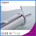 Fyeer Waterfall Crative Fan-Shaped Wide Spray Single Handle Bathroom Basin Faucet Water Mixer Tap